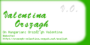 valentina orszagh business card